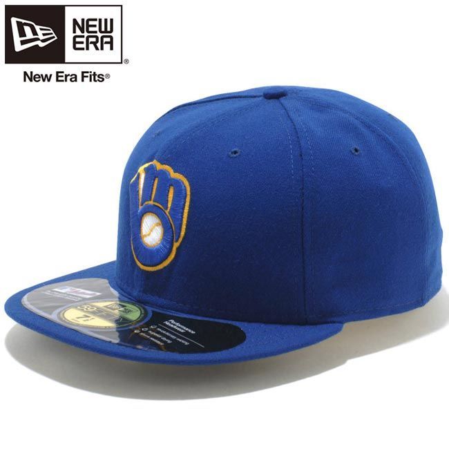 ニューエラ 5950キャップ オンフィールド ミルウォーキーブリュワーズ オルタネイト ダークロイヤル マルチ New Era 59Fifty Cap On Field Milwaukee Brewers Alternate Dark Royal Multi