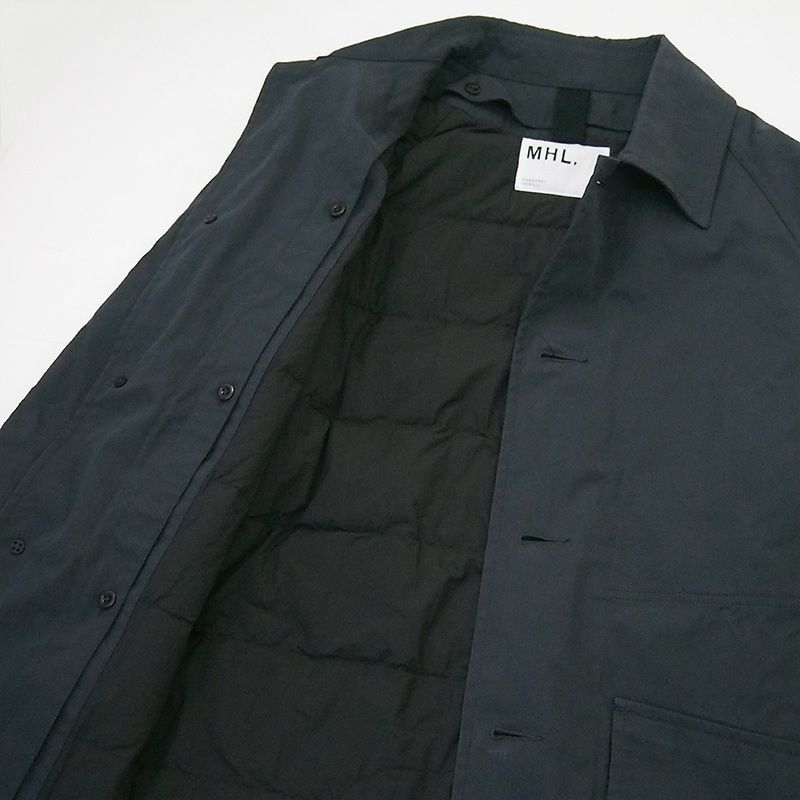 MHL. ライナー付 ステン コート ネイビー 596-4210500 121