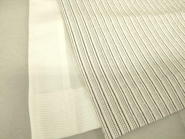 平和屋着物▽本塩沢　単衣　縞　正絹　逸品　DAAT9352az 平和屋着物▽本塩沢 単衣 縞 正絹 逸品 DAAT9352az 平和屋着物▽