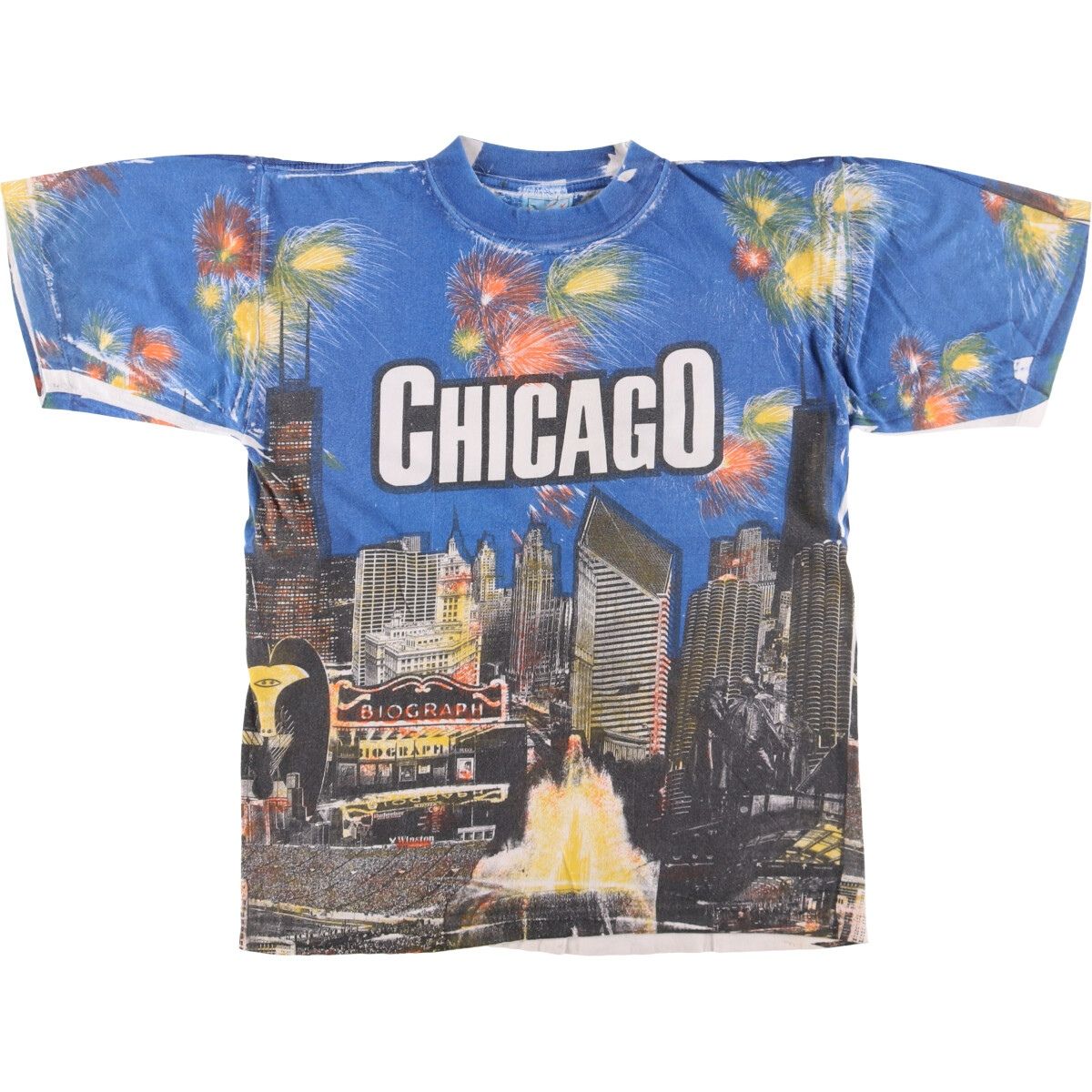 古着 90年代 大判プリント プリントTシャツ メンズL相当 ヴィンテージ|eaa553131