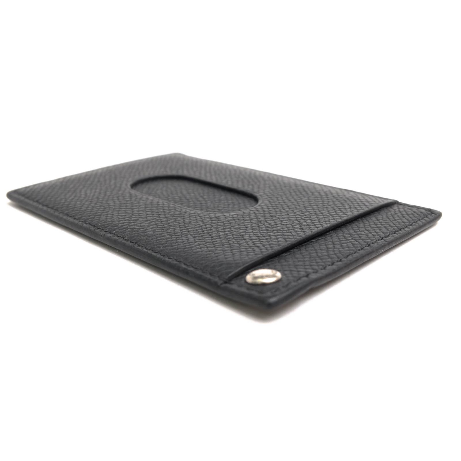 極美品✨HERMES 名刺入れ　セリエボタン ブラック　I刻印　レザー ☆R.M.Sシリーズ☆【エルメス】セリエボタン カードケース