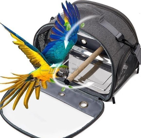 小動物用 インコ キャリー 外出 持ち運び インコ 止まり木付き