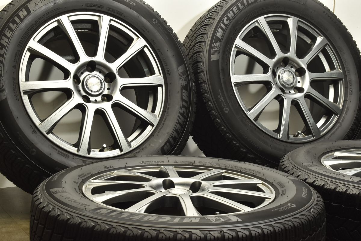 バリ溝】B-WIN 17in 7J +53 PCD114.3 ミシュラン X-ICE SNOW SUV 225/
