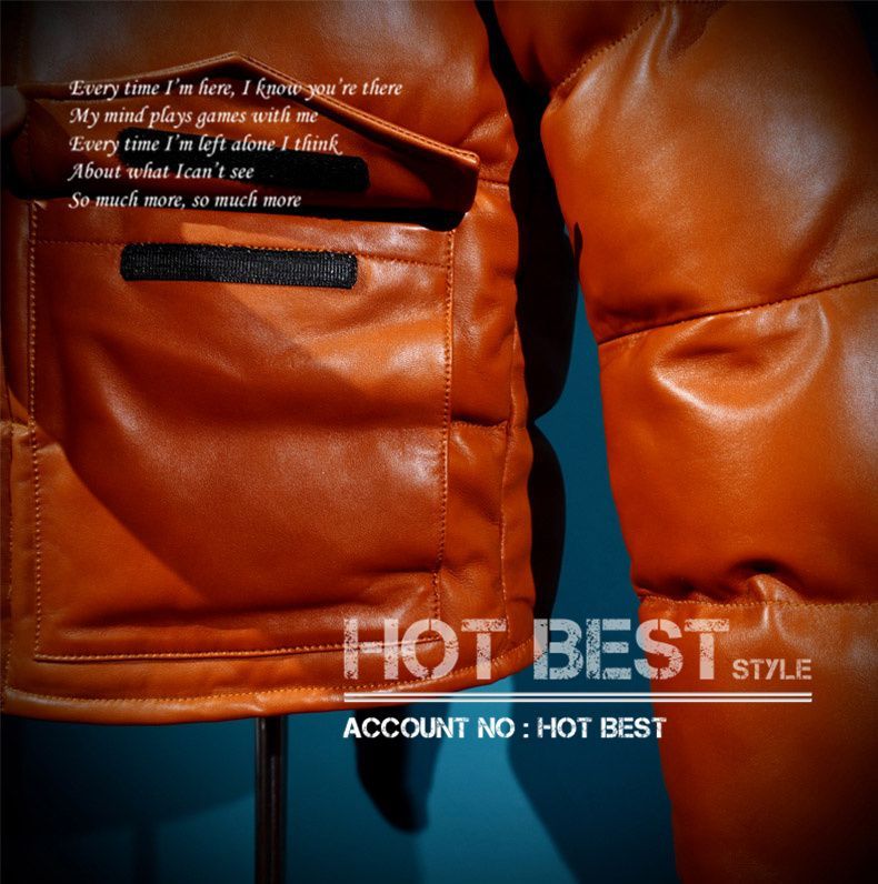 最高峰メンズ 本革 シープスキン 冬の定番 HERO オレンジ イタリアン