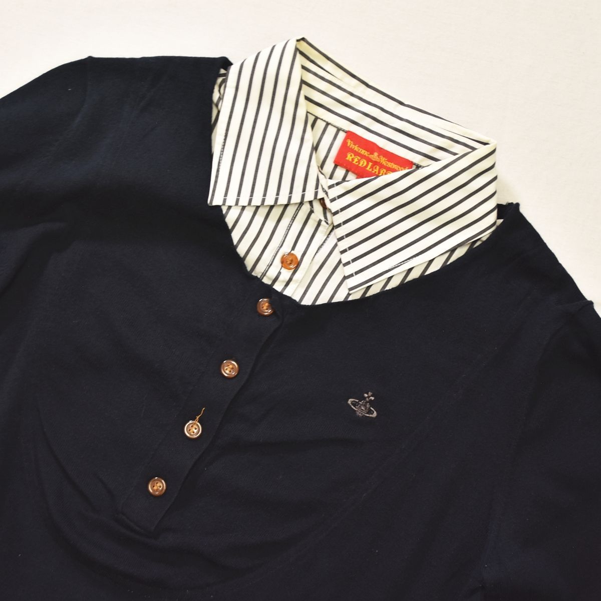 Vivienne Westwood RED LABEL ブラウス　オーブ　ドット Vivienne Westwood RED LABEL オーブ刺繍入りドット柄ブラウス