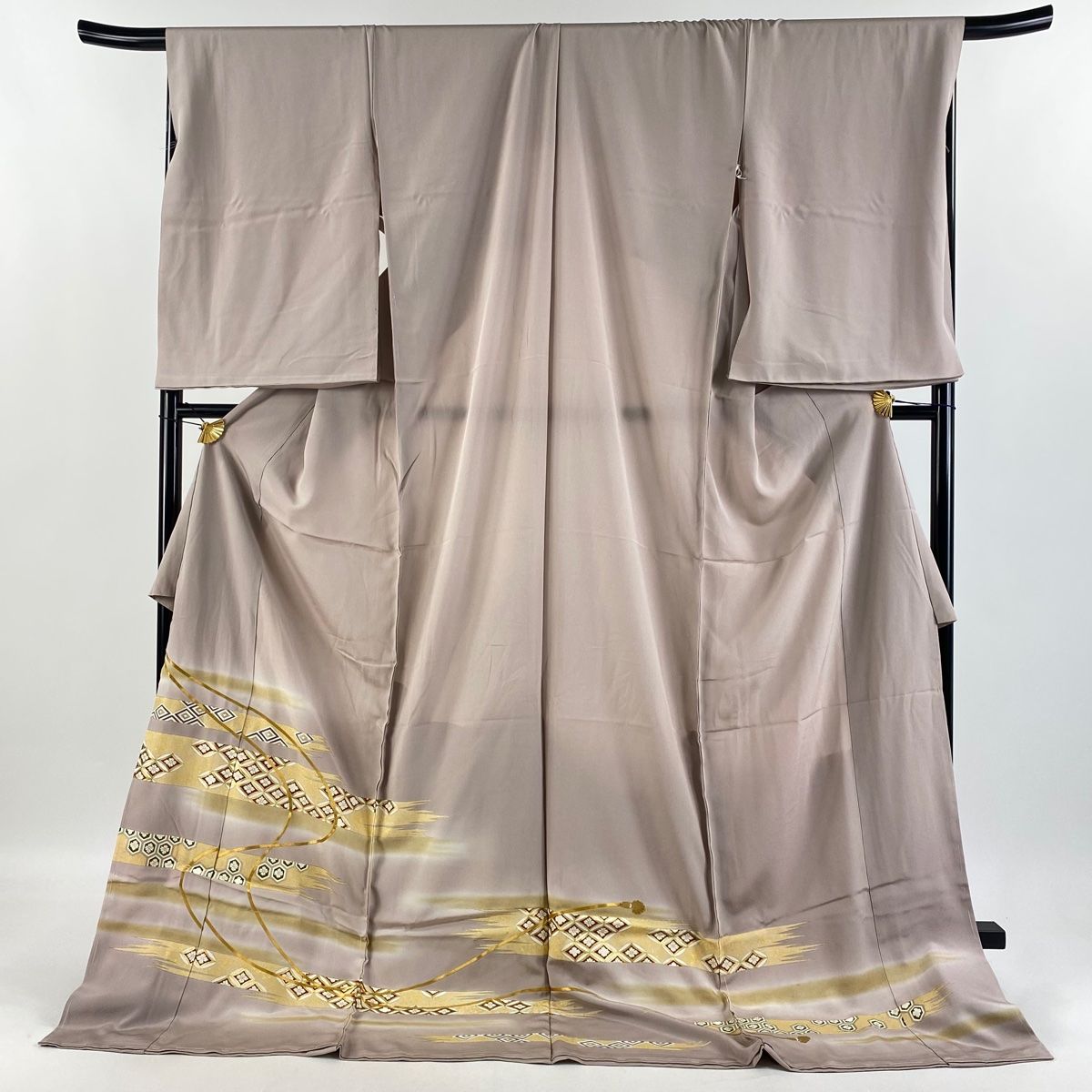 色留袖 身丈190cm 裄丈68.5cm 未仕立て 仮絵羽 七宝 霞 金糸