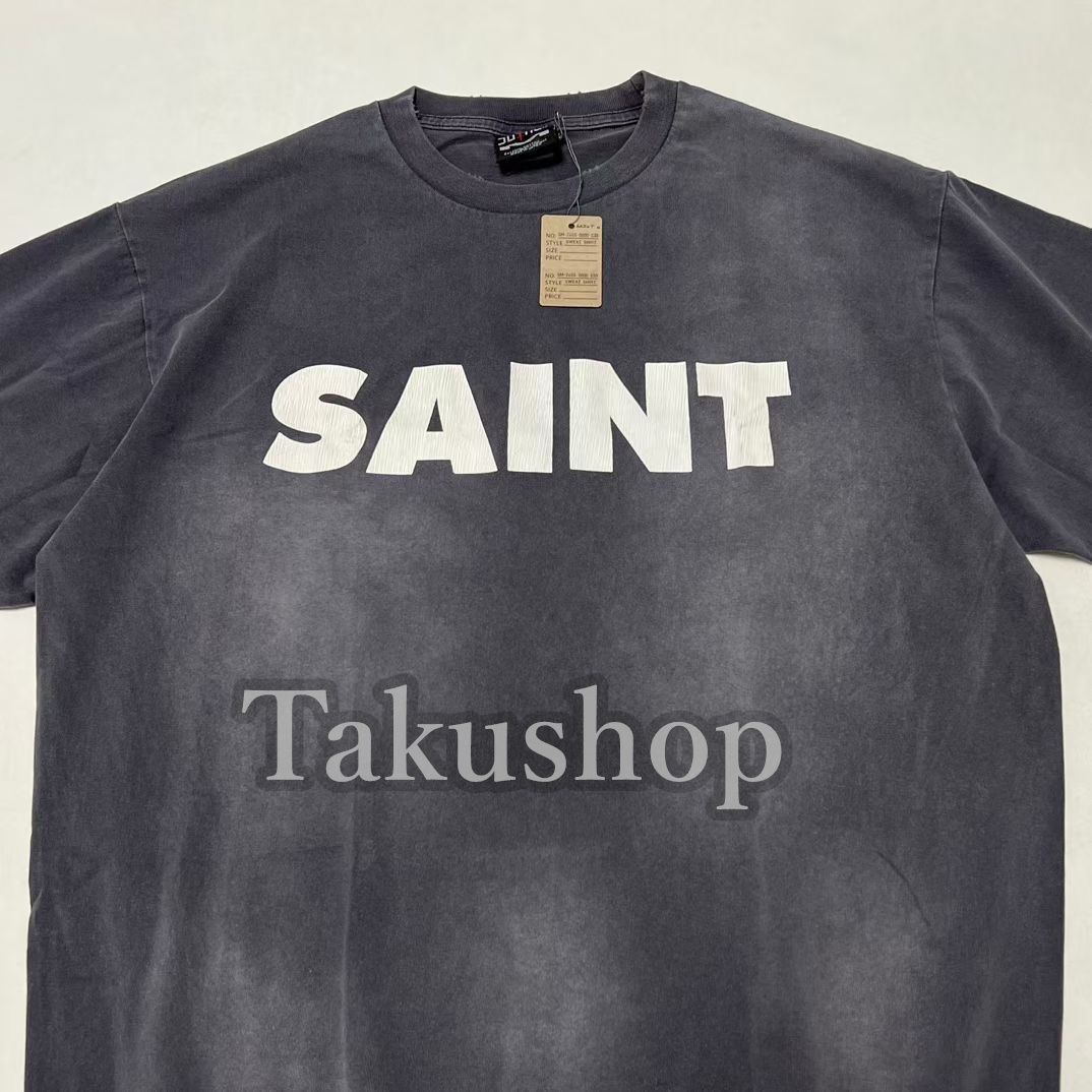 Saint Michael 23AW SS TEE SAINT ロゴ Tシャツ セイントマイケル SM-A23-0000-003 / S>N>T / Tシャツ (ブラック)