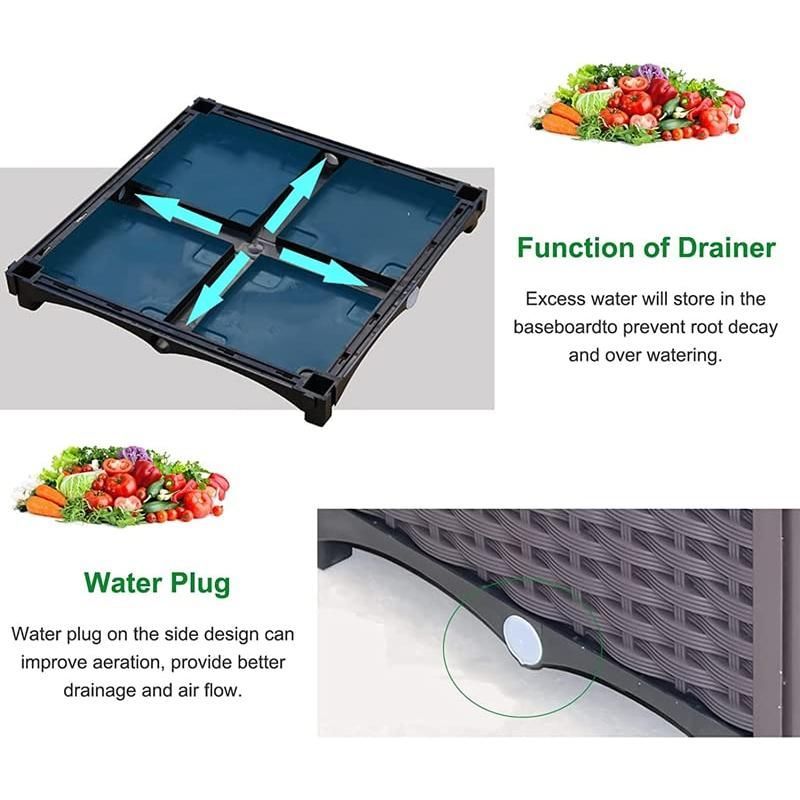 屋内|屋外の高架植栽ボックスプランターボックスプラスチック