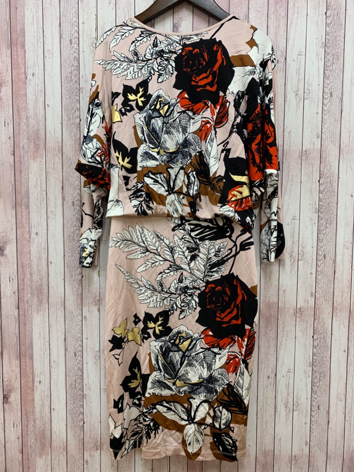 ☆Blumarine ブルマリン シルク混 花柄ワンピース サイズI42