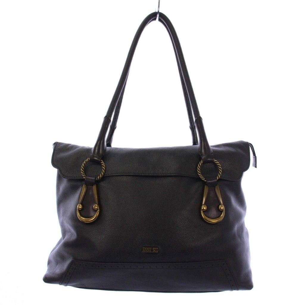 アナスイ ANNA SUI トートバッグ ハンドバッグ レザー ブラック