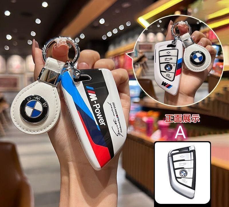 BMW適合 スマートキーカバー キーケース キーホルダー レーシングカー風 保護 M X3 X4 M5 M6 f10 f11 f30 f31 f20 f21 f22 f23 f01 f12 Z4 6色選択可能