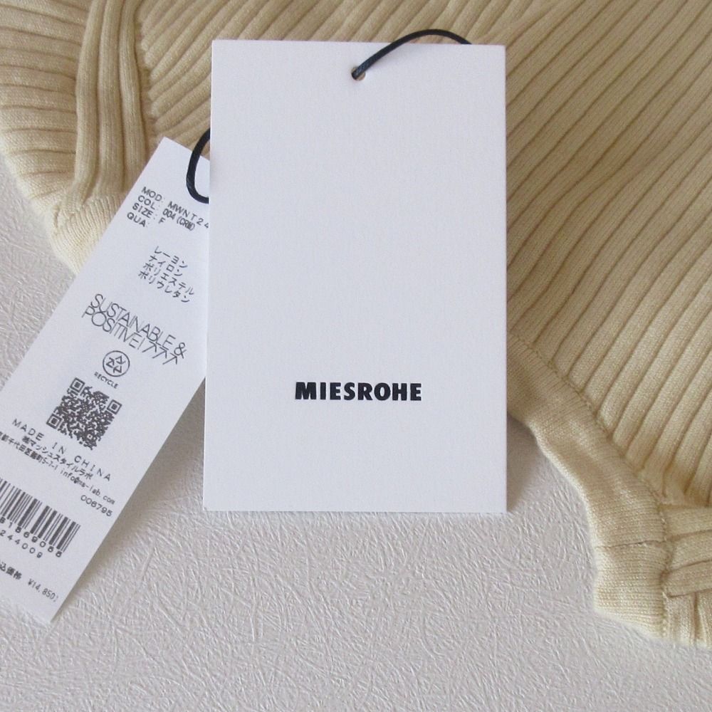 美品 24AW MIESROHE ミースロエ sustainable ウェーブスリーブRIB