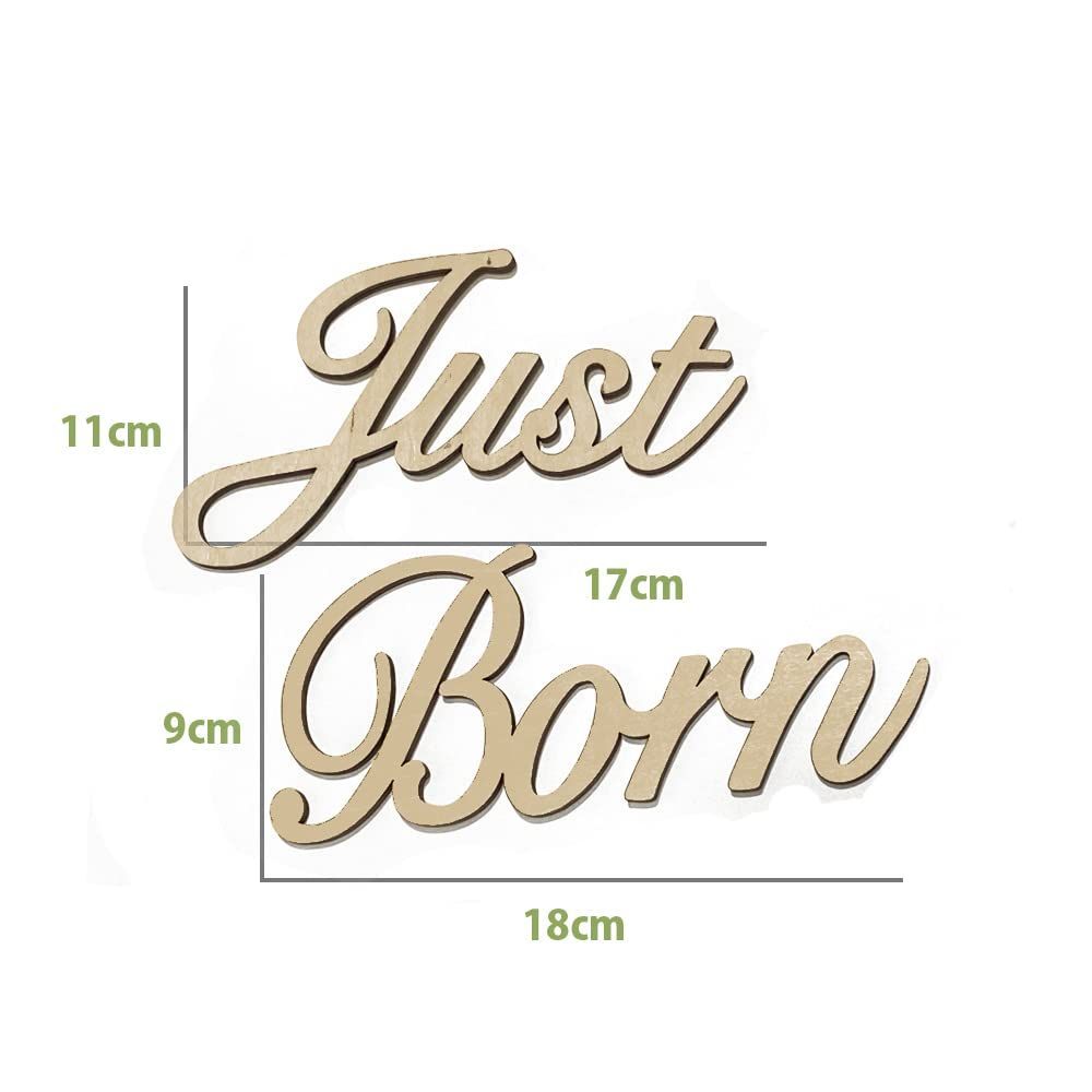 レターバナー 木製 ベビー 撮影アイテム 撮影小物 マンスリーバナー 出産祝い ウッドレター グッズ 月齢フォト Born 新生児Just ニューボーンフォト メモリアル用品作成グッズ 冠婚葬祭 宗教用品