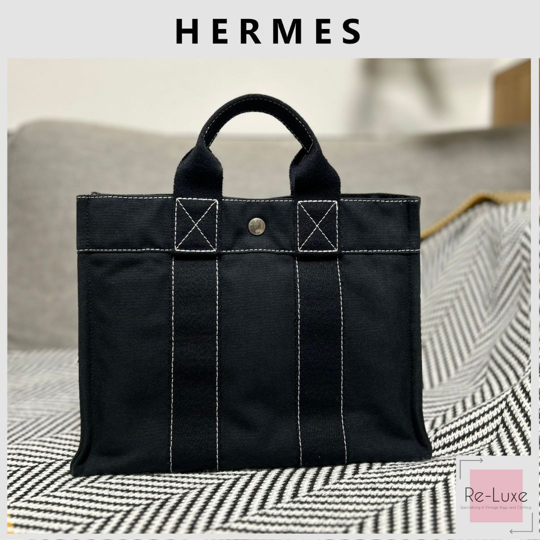 美品✦定番人気色✦HERMES エルメス フールトゥ PM BLACK 黒 トート