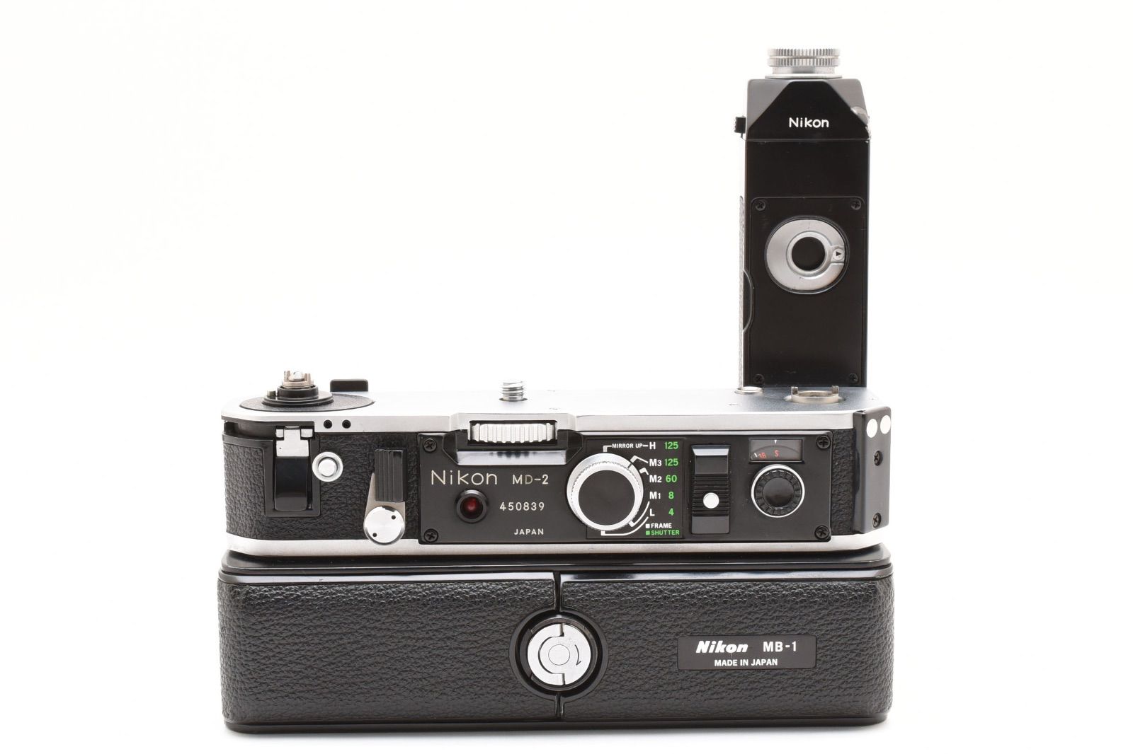 上 ニコン Nikon MD 2 モータードライブ MB 1 バッテリーパック F AS 一眼レフ 1932