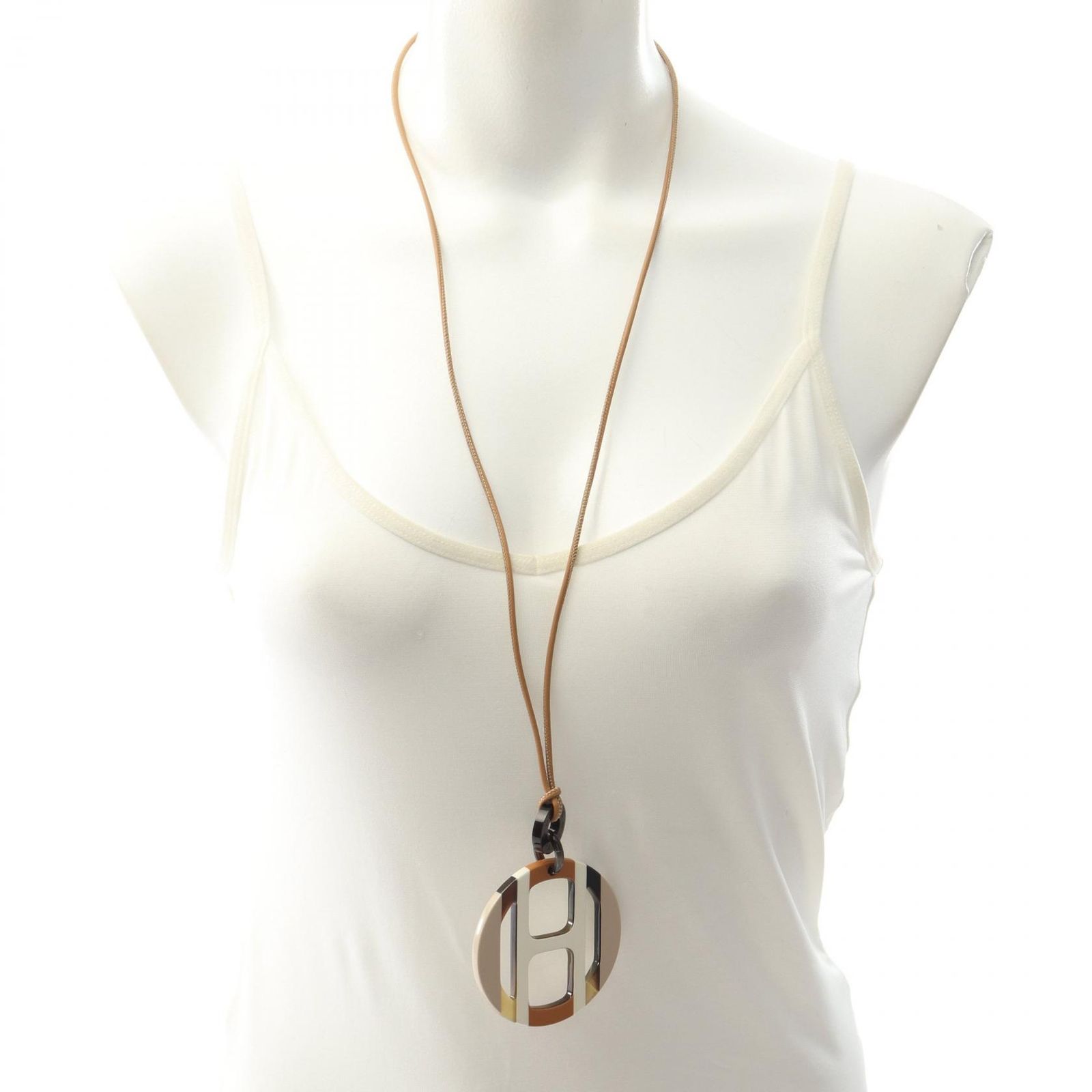 エルメス HERMES ネックレス Hエキップ サーブル H057087FL01 サーブル