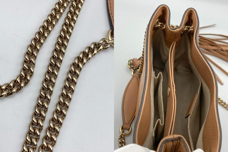 GUCCI グッチ ソーホー チェーン ショルダーバッグ レディース ベージュ 498879 中古 D4 GUCCI グッチ ソーホー チェーン ショルダーバッグ レディース