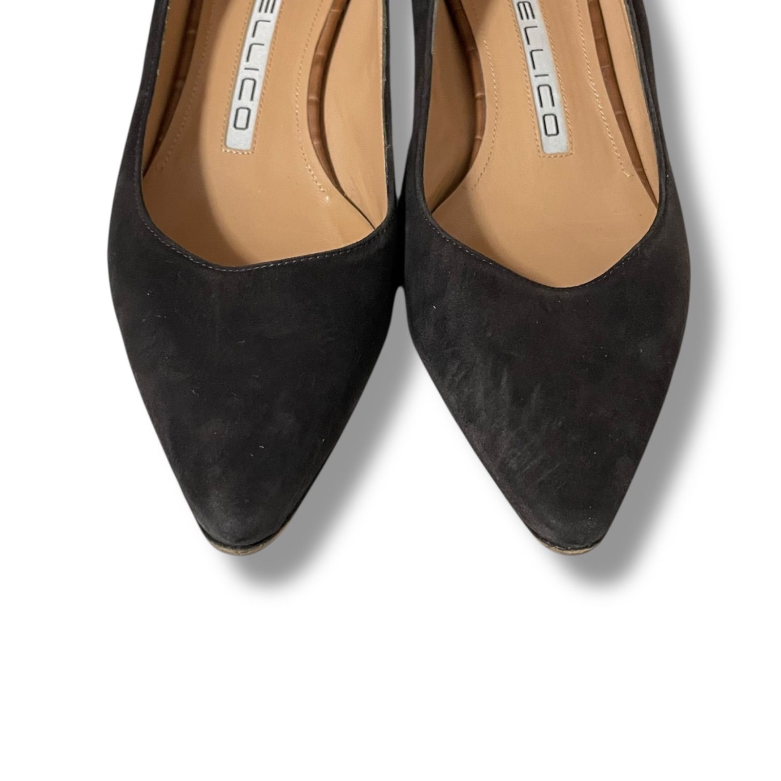 PELLICO ペリーコ ブラック パンプス ポインテッドトゥ エナメル 本革