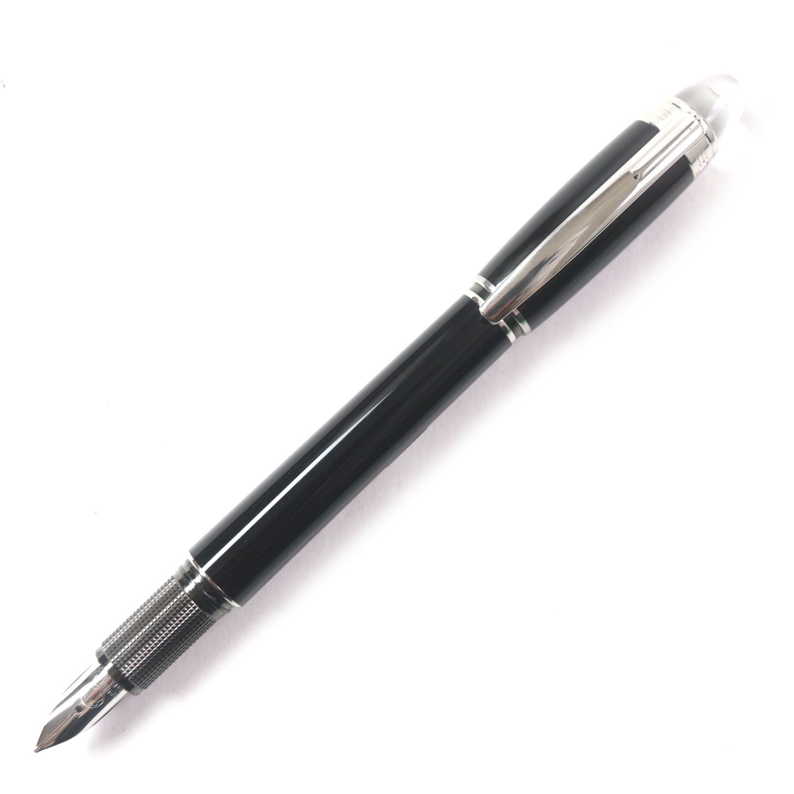 MONTBLANC モンブラン スターウォーカー ペン先14K Fニブ ホワイトスター 万年筆 ブラック シルバー ケース付き ドイツ製 メンズ