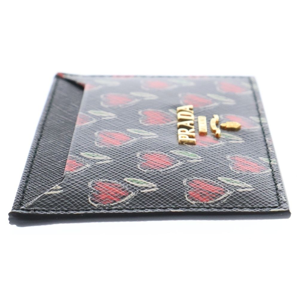PRADA (プラダ) サフィアーノレザー 総柄プリントカードケース  
