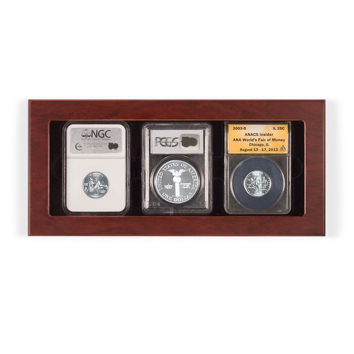 スラブコインケース スラブホルダー 木製 3枚用 新品 NGC PCGS - メルカリ