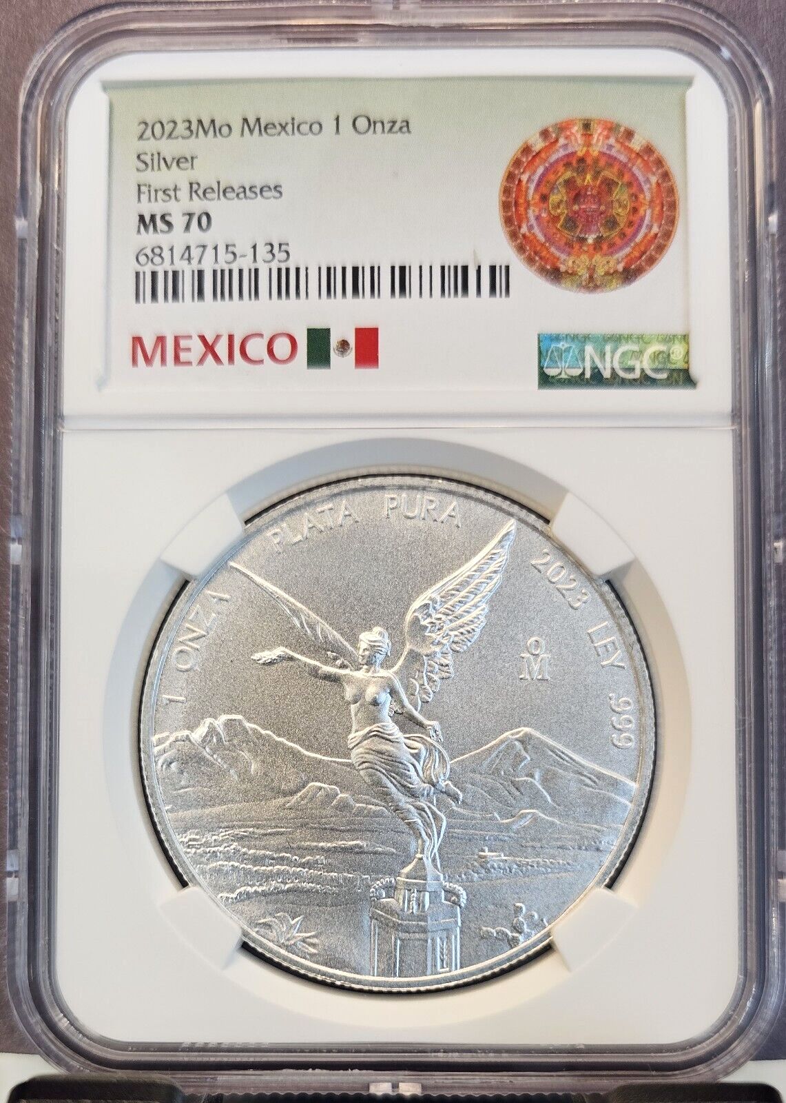 2025 MEXICO SILVER LIBERTAD 1 ONZA NGC MS 70 FIRST RELEASES BEAUTY