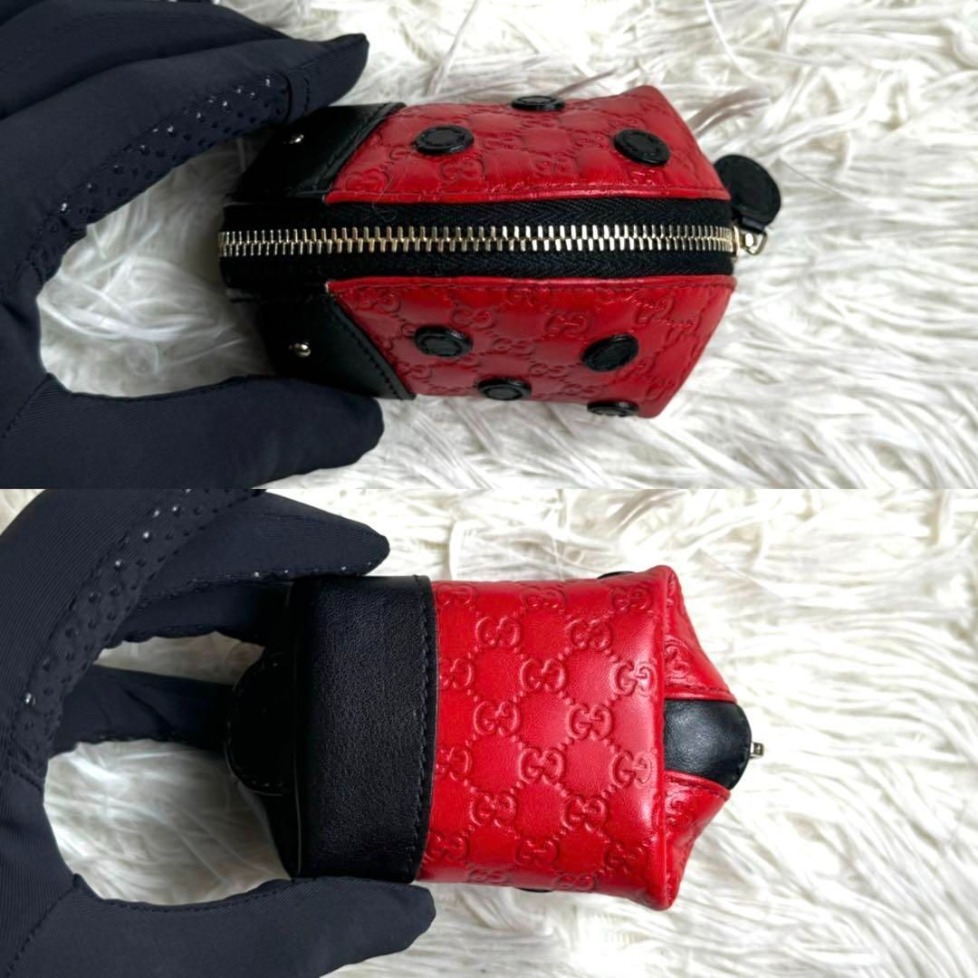 ⋟美品⋞ 希少品 / グッチ グッチシマてんとう虫コインケース 282640 ≫極美品≪ 希少品 / グッチ グッチシマてんとう虫コインケース