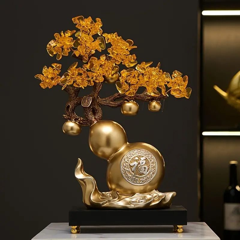 金のなる木 瓢箪 ひょうたん 招財樹 富 繁栄 樹脂素材 高級感 運 開運