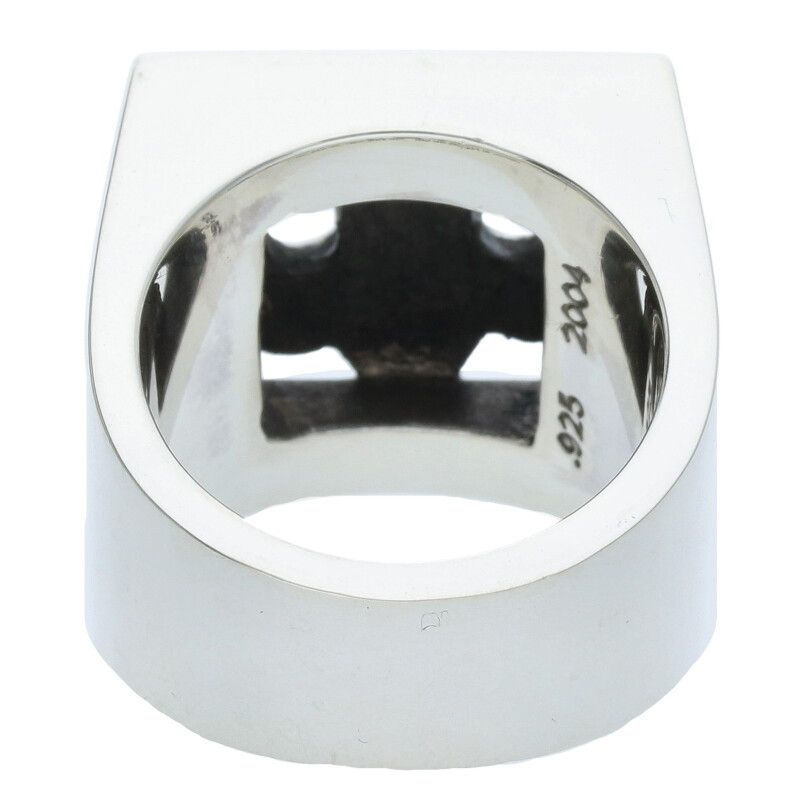 chrome hearts クロムハーツ BSフレア レターブロック リング 正規品 クロムハーツ BSフレア レターブロック リング 16号 シルバー