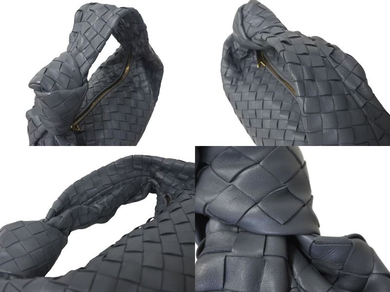 極美品 BOTTEGA VENETA ボッテガヴェネタ イントレチャート ティーンジョデ ワンショルダーバッグ レザー グレー ゴールド金具 中古 4b000756 極美品 BOTTEGA VENETA ボッテガヴェネタ イントレチャート