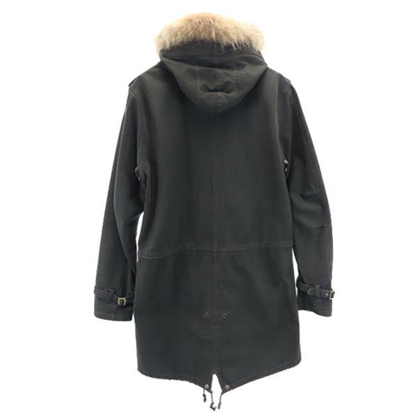アヴィレックス リアルファー付き モッズ コート M カーキ系