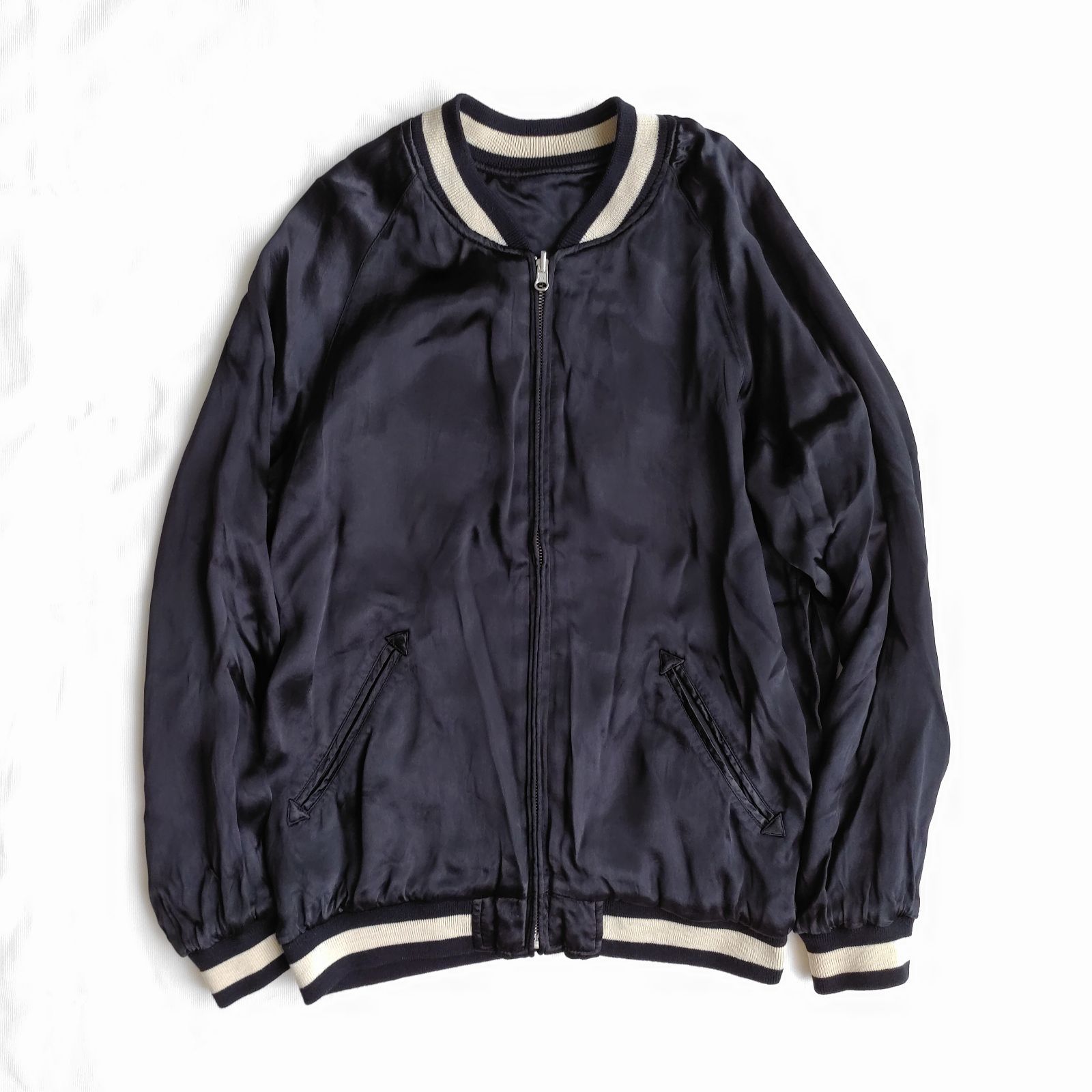 【美品】IOLANI イオラニ　スカジャン　シルク　リバーシブル スカジャン 181107 金魚柄 正絹シルクサテン: イオラニ IOLANI 居楽仁