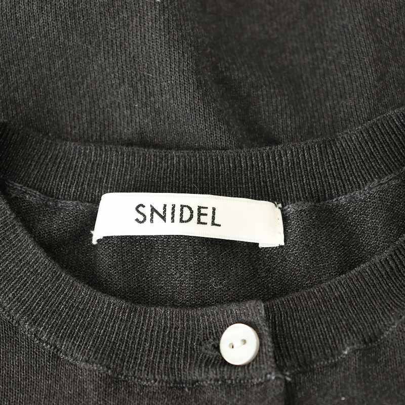 スナイデル SNIDEL 25SS Sustainableメタルプレートカーディガン シアー クルーネック F グレー /AT ■OS ■SH レディース スナイデル SNIDEL 25SS Sustainableメタルプレートカーディガン