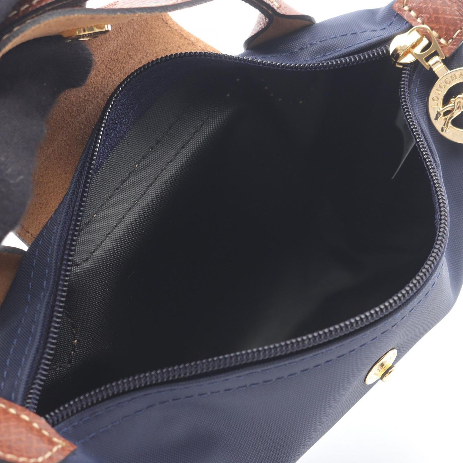 ロンシャン Longchamp ポーチ ル プリアージュ オリジナル 34175089P68 ネイビー キャンバス レザー ル プリアージュ オリジナル ハンドル付 ポーチ レディース DECORATOM_COM_BR