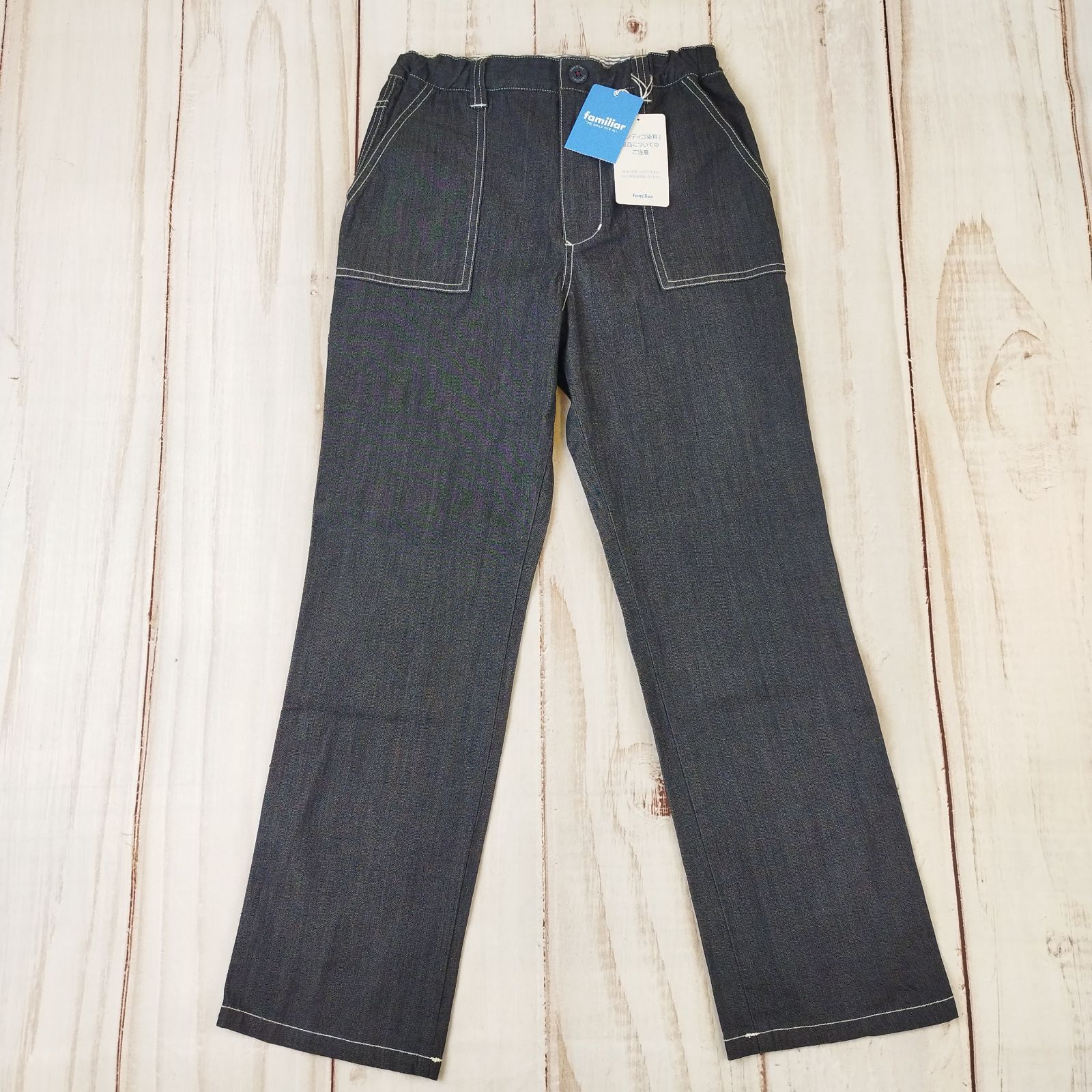 新品タグ付きファミリア150 新古品☆familiar ファミリア/サイズ:150/インディゴロング