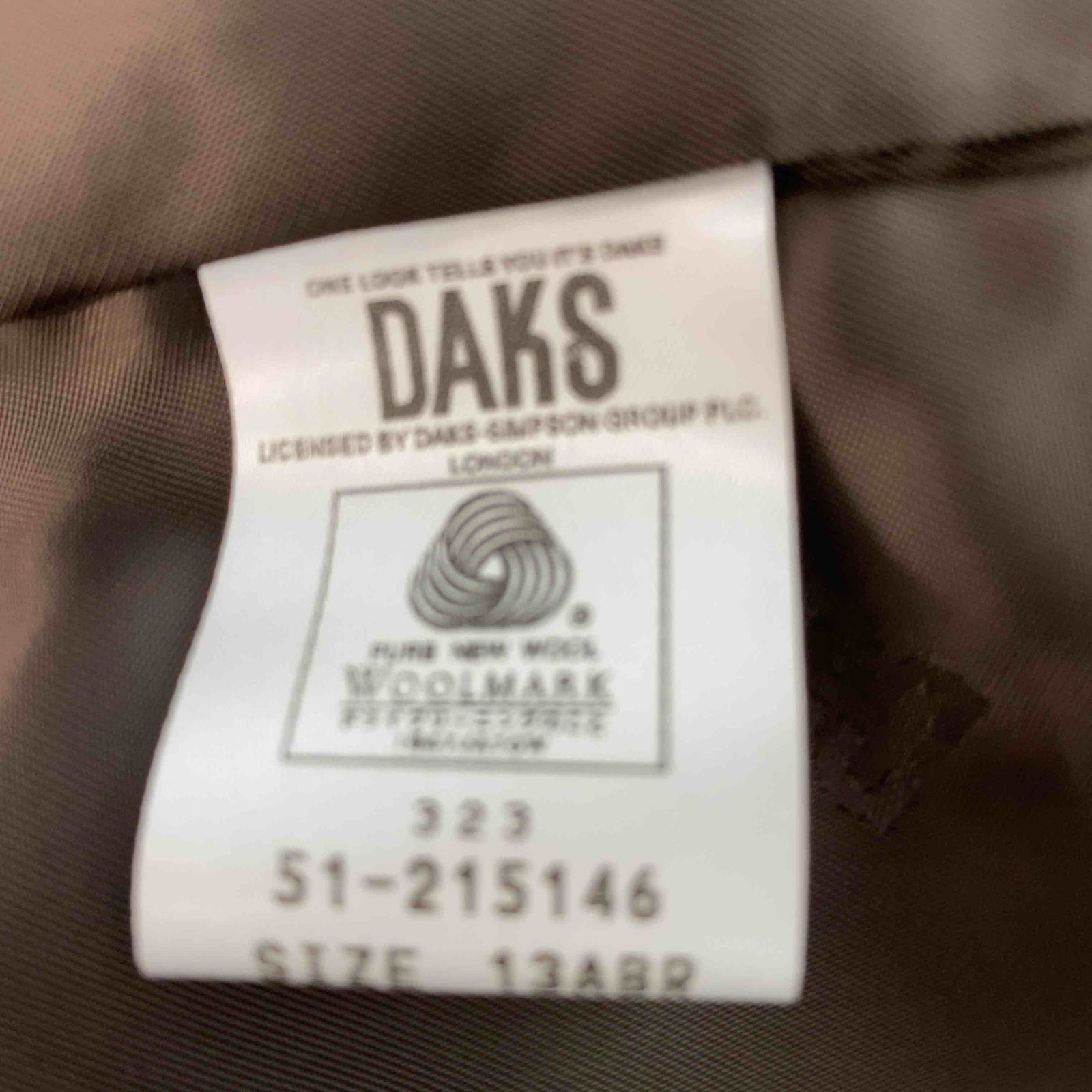 Daks ダックス レディース テーラードジャケット ブラウン カシミヤ混