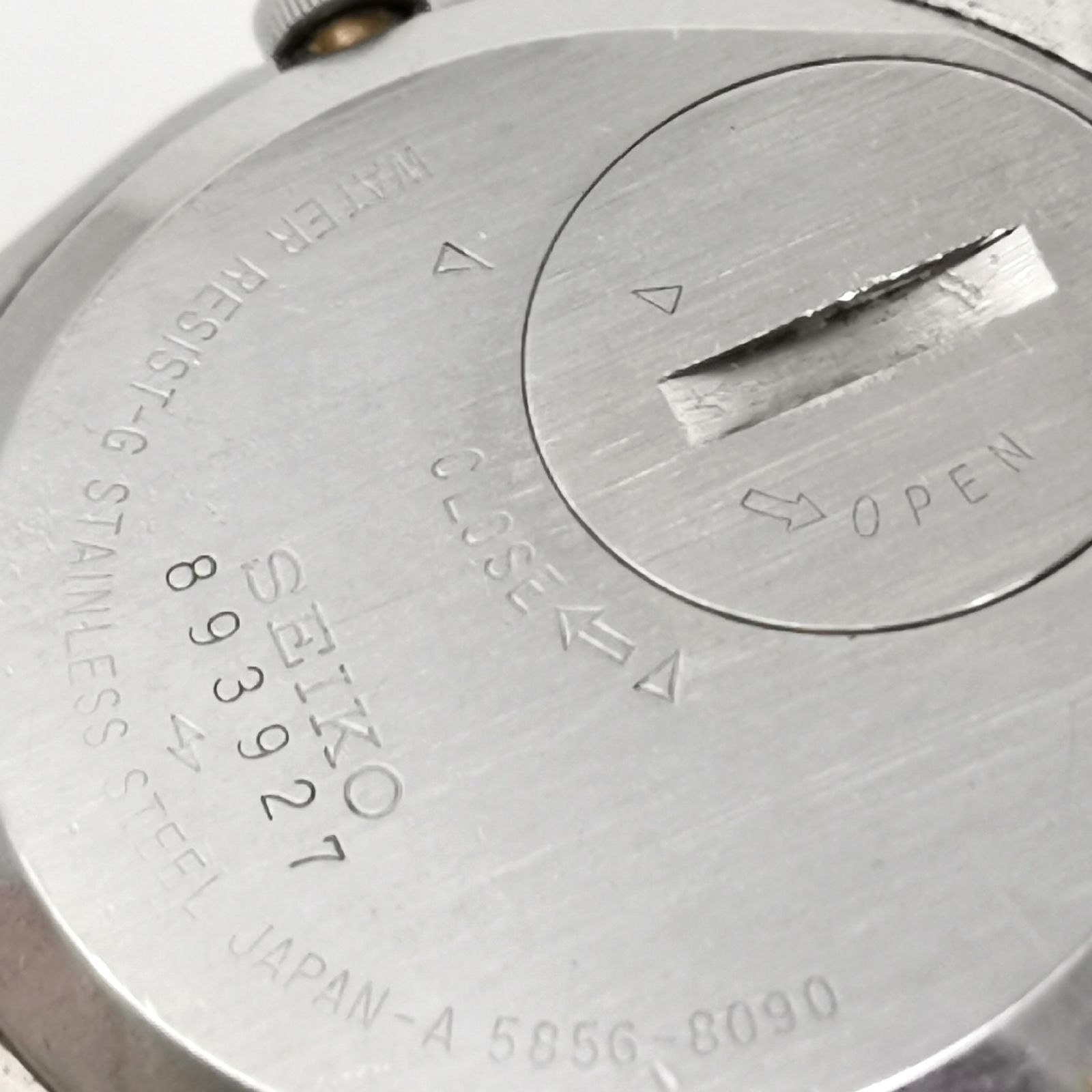 SEIKO セイコー KING キング クオーツ 5856-8090 文字盤シルバー（シミ 