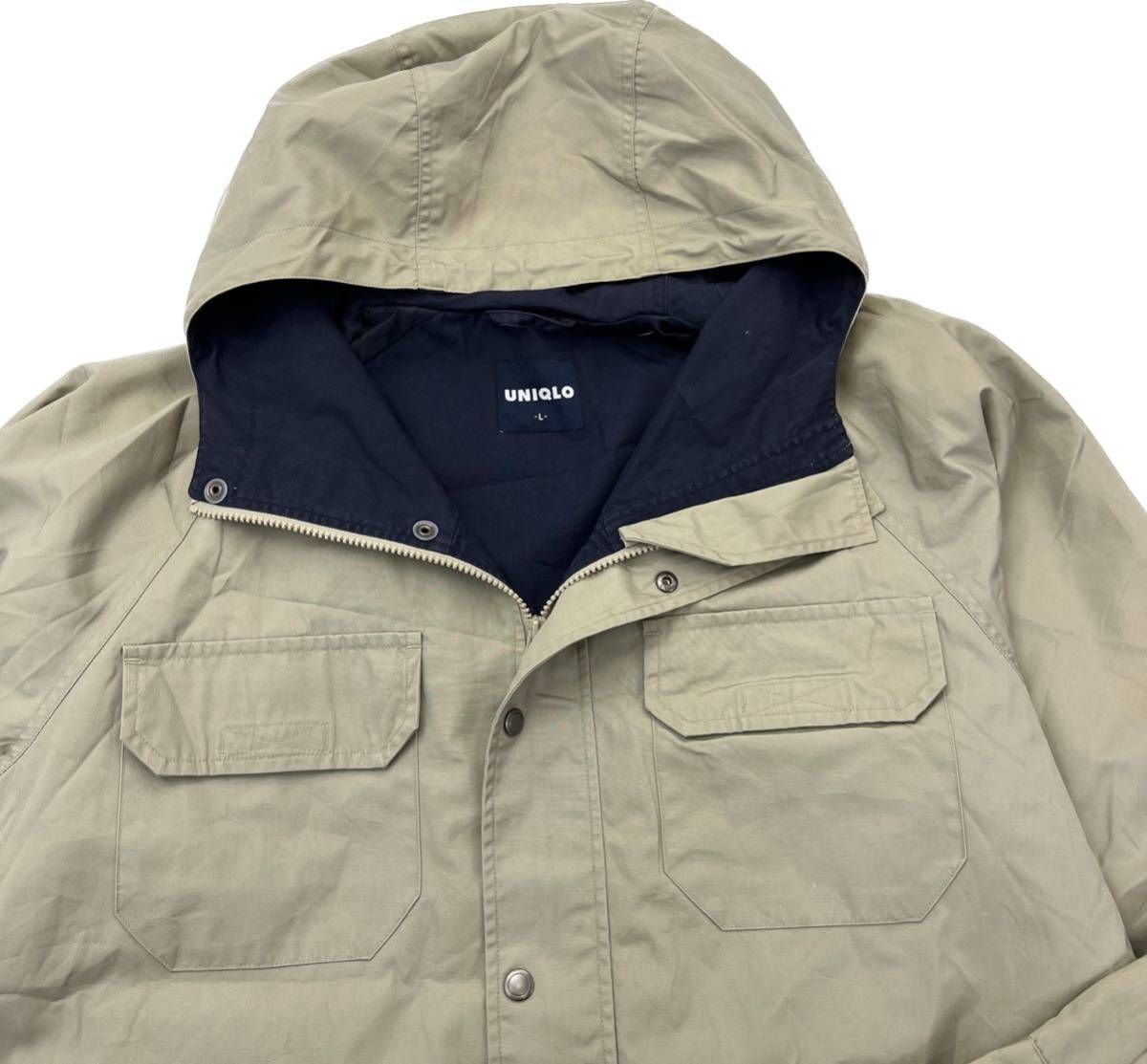 OLD UNIQLO ☆ マウンテンパーカー ジャケット コート ベージュ L 