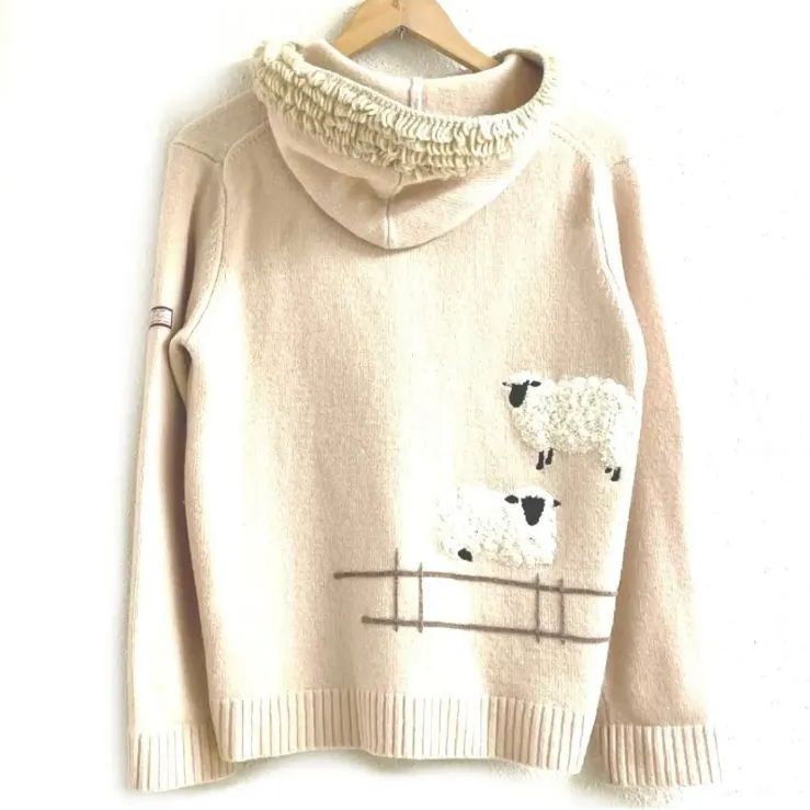 Karl Helmut カールヘルム ニット パーカー カーディガン 羊 刺繍 M