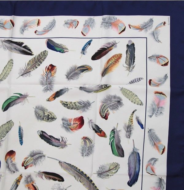 エルメス HERMES カレ90 PLUMES par Henri de Linares 羽根 大判