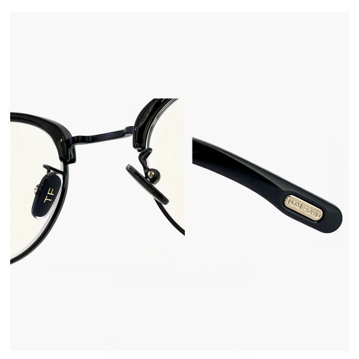 トムフォード メガネ サーモント ブルーライトカット 黒 金 ブラック