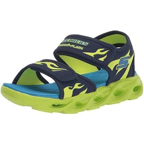 スケッチャーズ(SKECHERS) ジュニアストラップサンダル サーモフラッシュ ヒート タイド 400102L-NVLM ネイビー 19.0cm