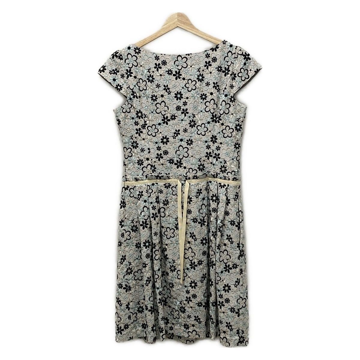 TOCCA トッカ ワンピース サイズ6 M レディース - ライトグレー×ライトブルー×黒 ノースリーブ ロング レース