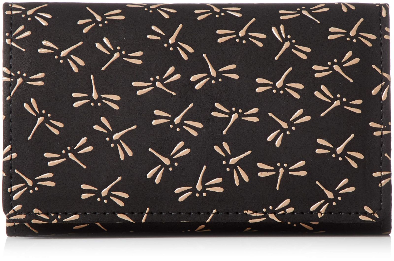 数量 インデンヤ 名刺入れ 2501-11008 黒地鹿革×白漆 とんぼ柄 2501-11-008