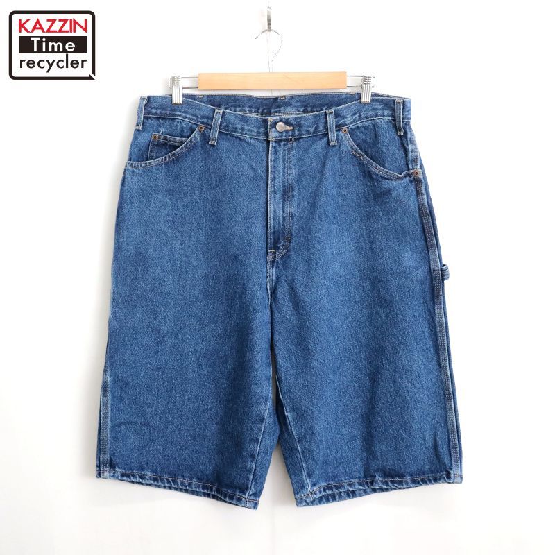 Dickies　超ビッグサイズ　デニムショートパンツ　古着　ディッキーズ　44 Dickies - 古着 ビッグサイズ ディッキーズ Dickies ブラック
