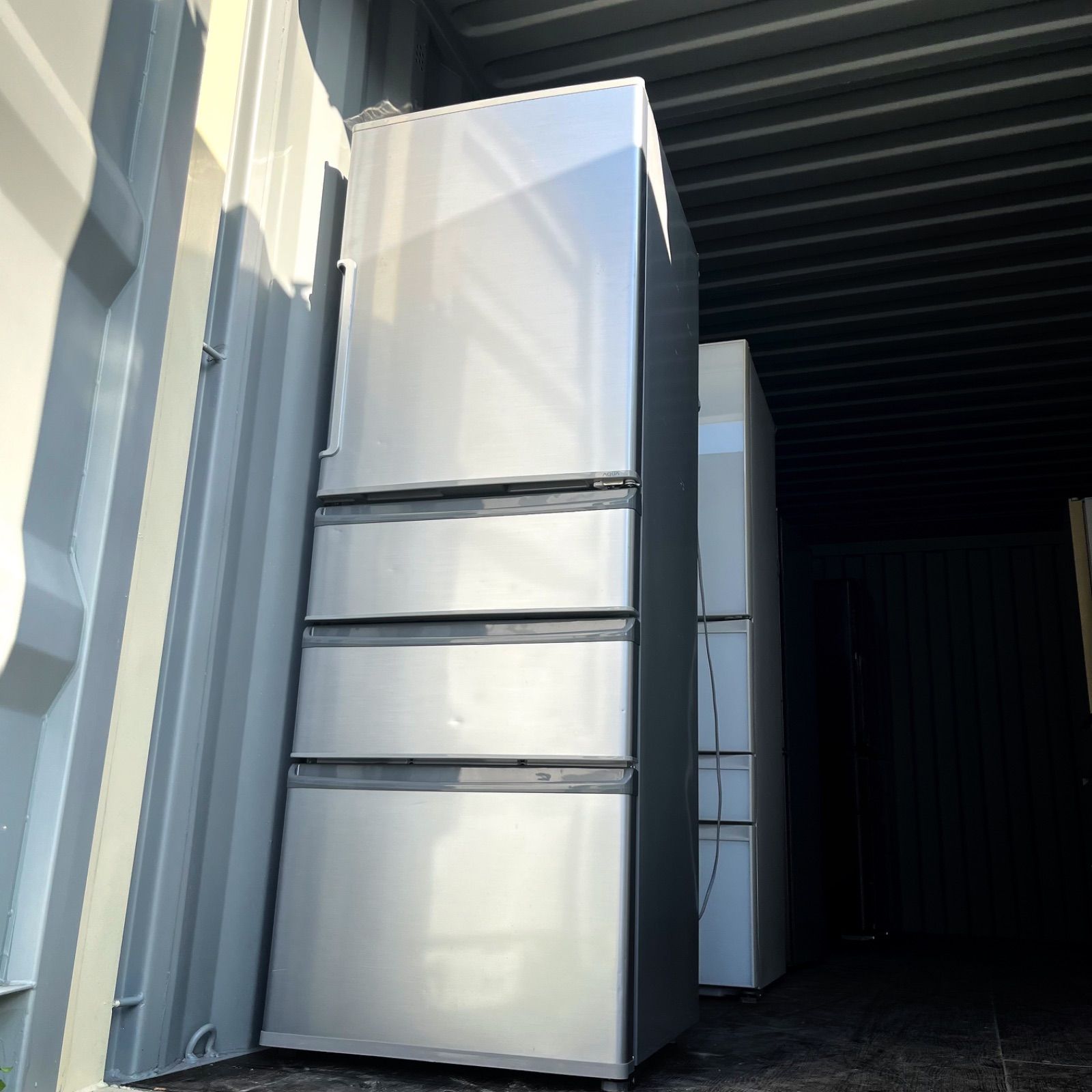 65取付無料！AQUAスタイリッシュミスティシルバー高性能4ドア冷蔵庫！洗濯機 65取付無料！AQUAスタイリッシュミスティシルバー高性能4ドア