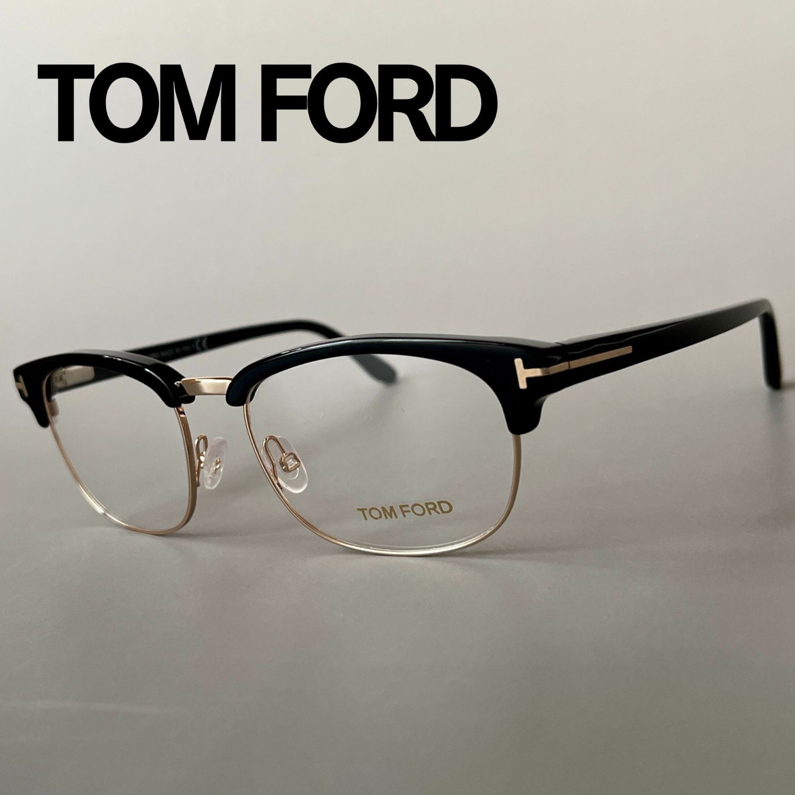 トムフォード メガネ メンズ レディース TOM FORD ブロー サーモント 度付き 度入り ブラック ゴールド かっこいい スタイリッシュ