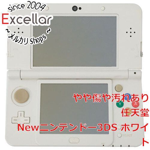 [bn:3] 任天堂　Newニンテンドー3DS ホワイト　本体のみ　液晶画面いたみ