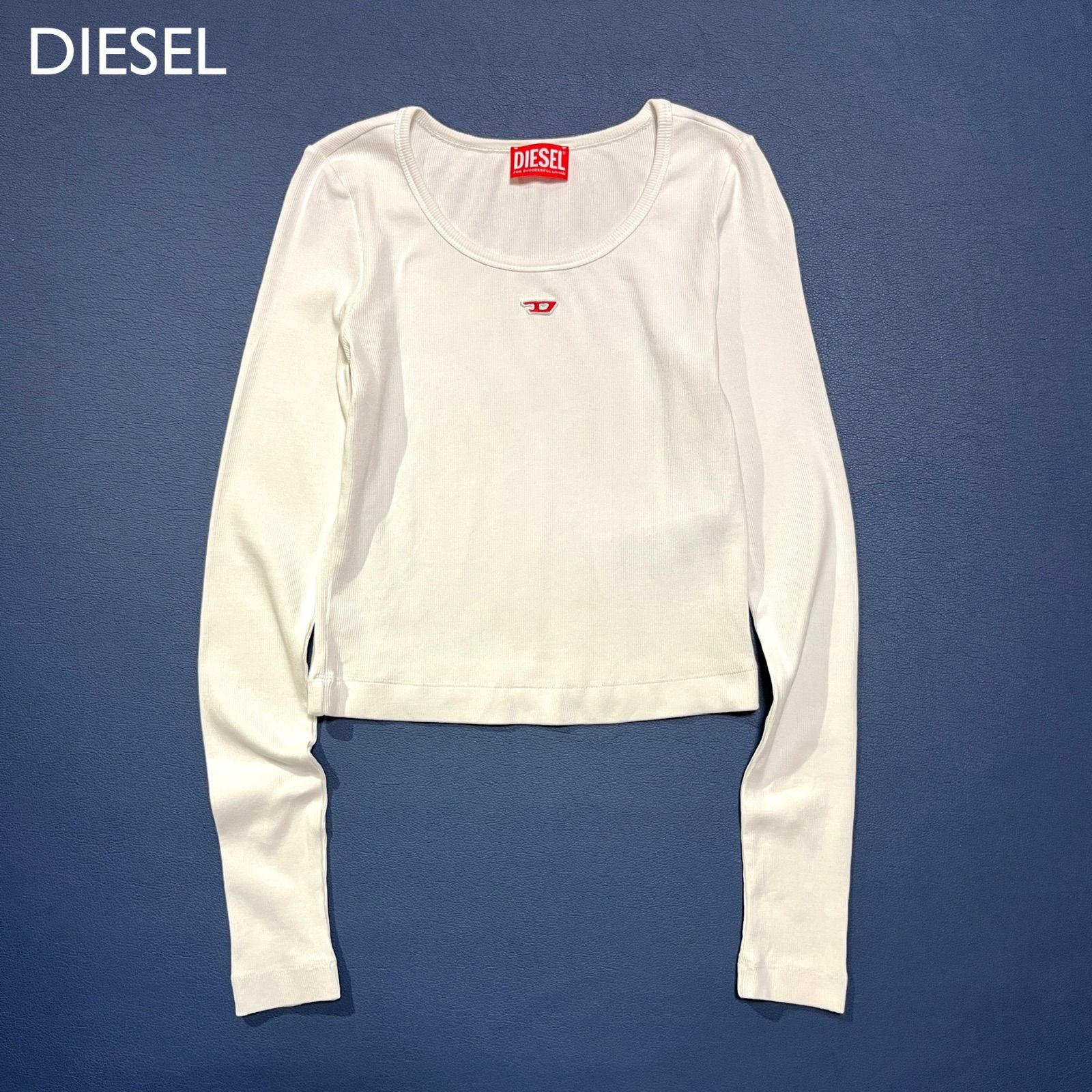 cE65 DIESEL T-Ballet-D DロゴTシャツ ロンT ロゴ刺繍 カットソー 長袖
