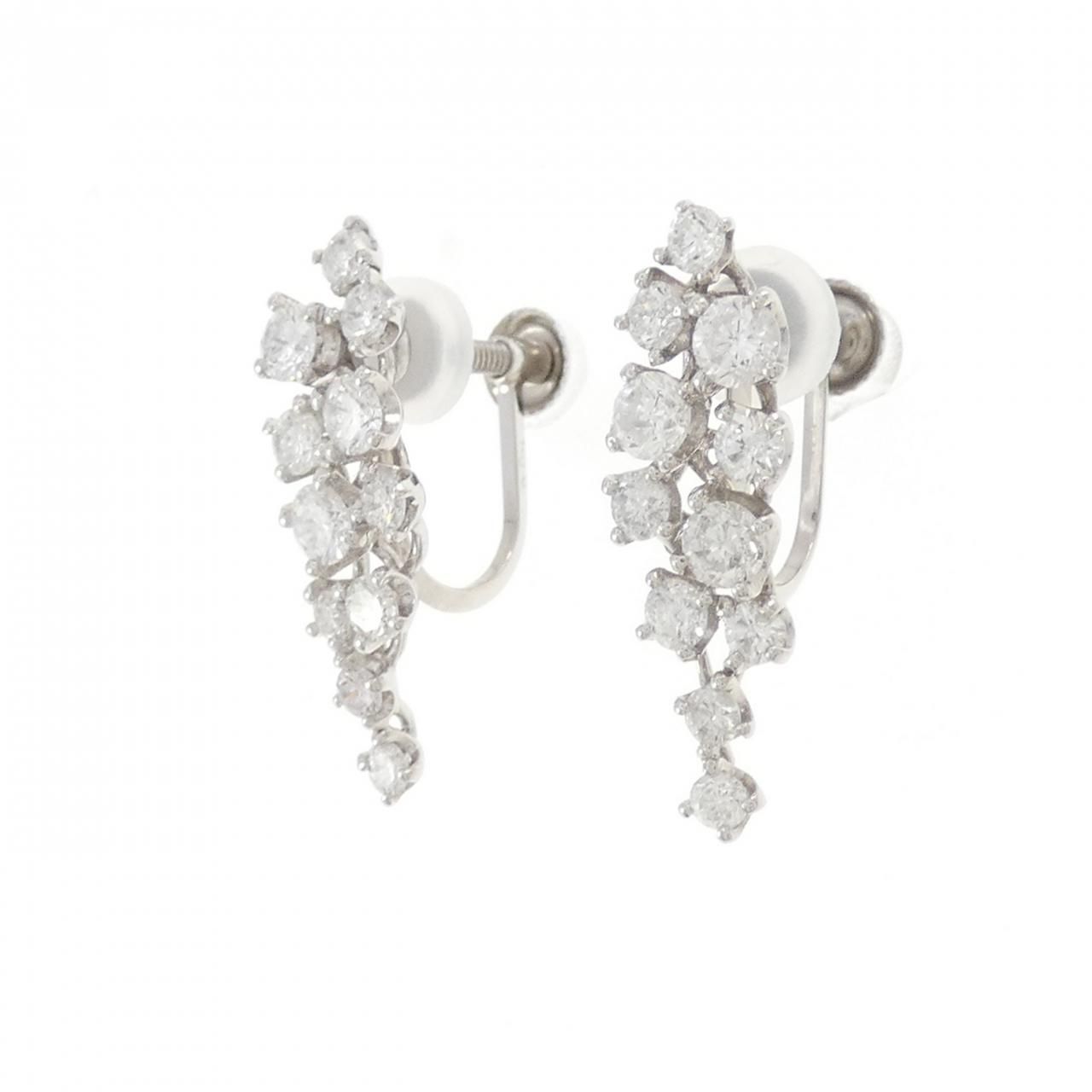 PT900 ダイヤモンド イヤリング 1.00CT PT900 天然ダイヤモンド PT900 ダイヤモンド イヤリング 1.00CT PT900 天然ダイヤモンド